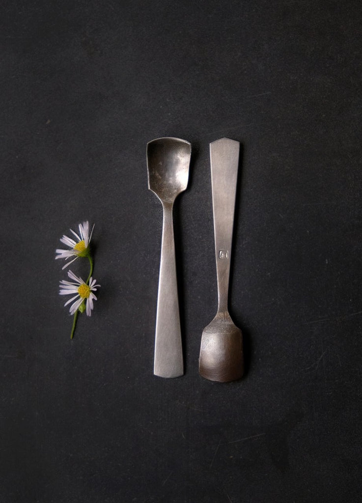 Salt Spoon - burnished stainless