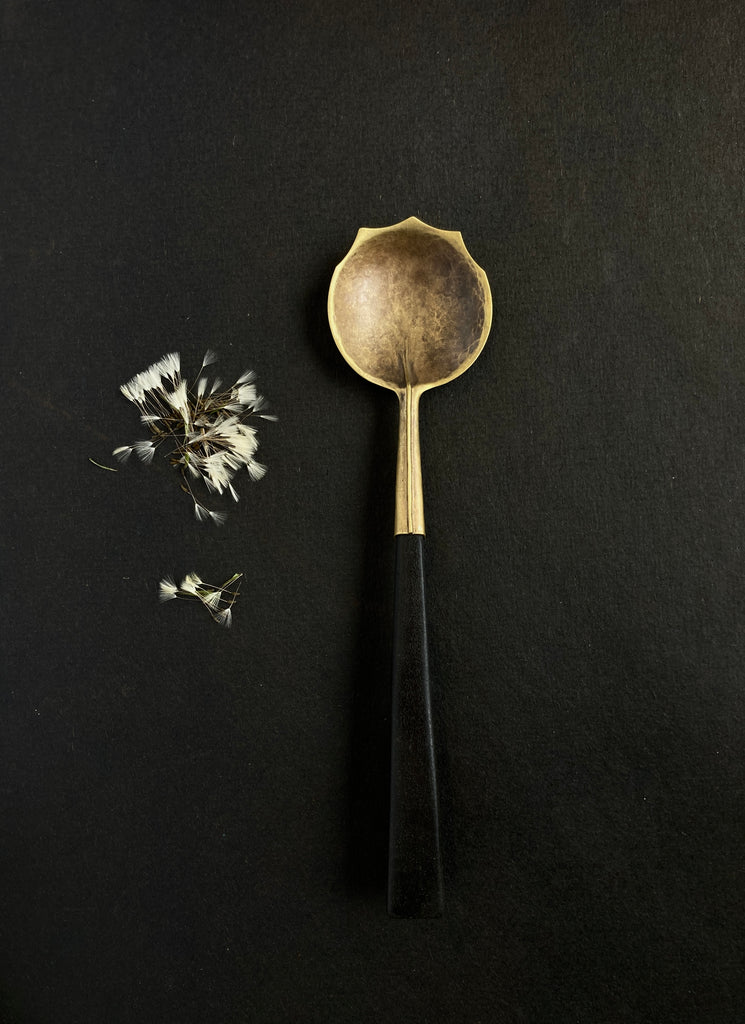 Forged Brass Serving Spoon