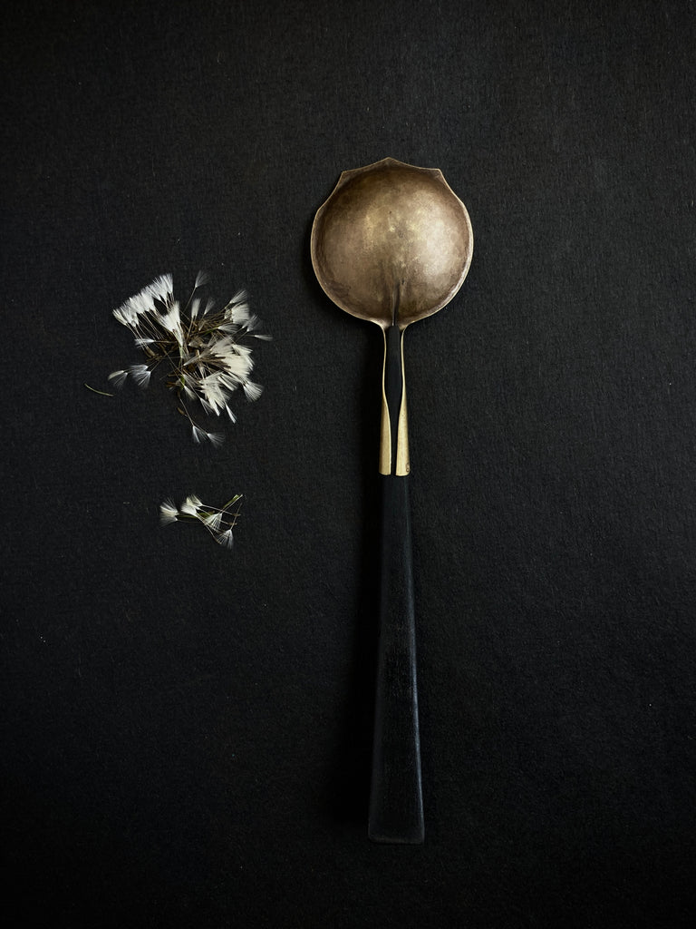 Forged Brass Serving Spoon