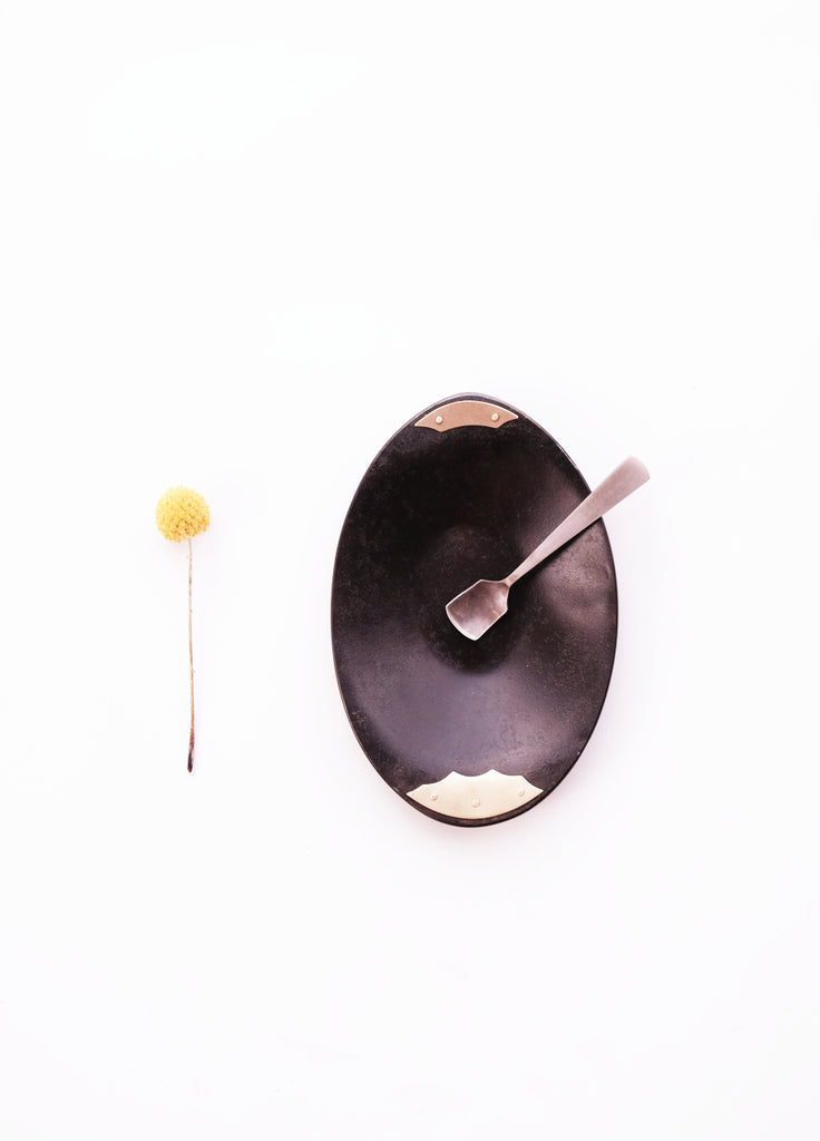 Steel Dish with little spoon