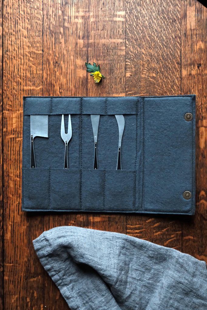 Cheese Knife Case  - Felt, 4 pockets