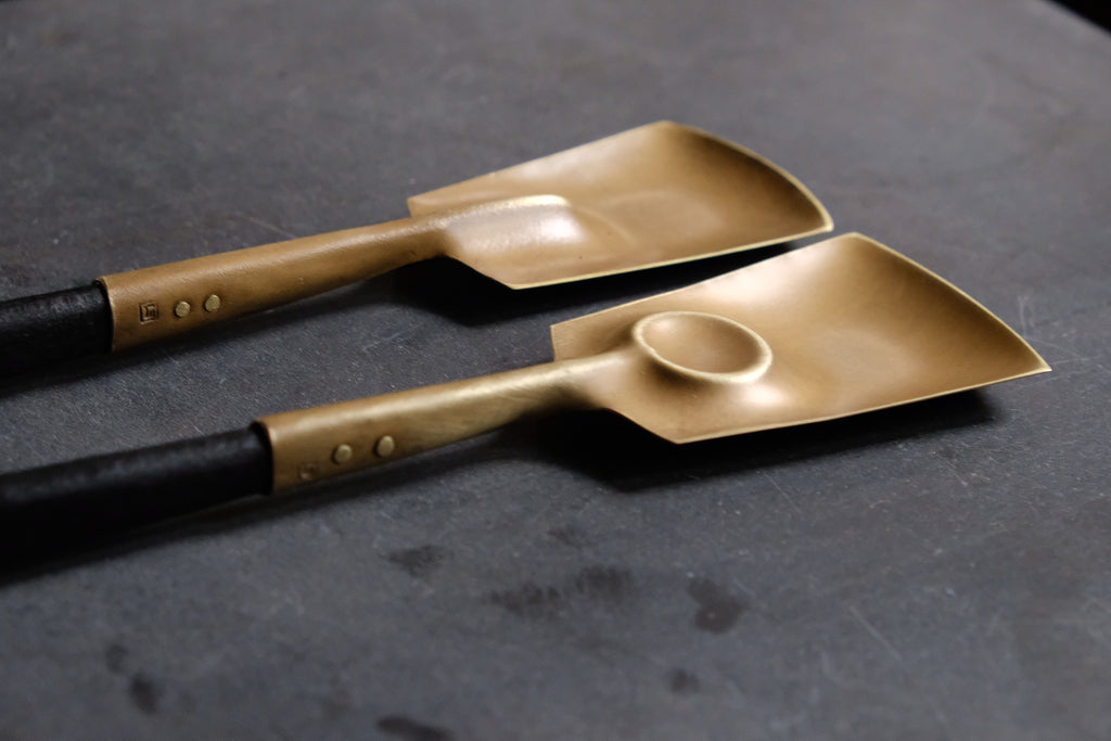 Pressed brass serving wares